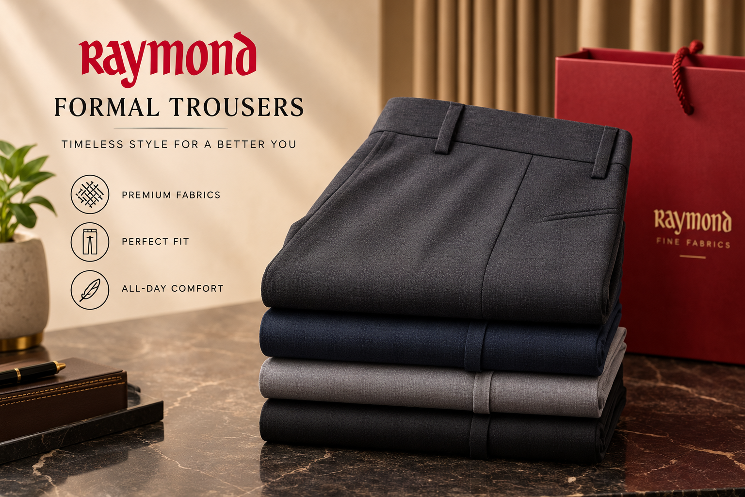 2. Raymond Formal Trousers